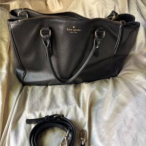 Kate Spade Black Pebbled Leather Shoulder Bag